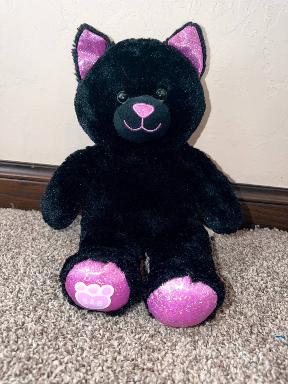 2019 Build A Bear Workshop Black Kitty Condo Cubs 15" RARE Halloween Black Cat